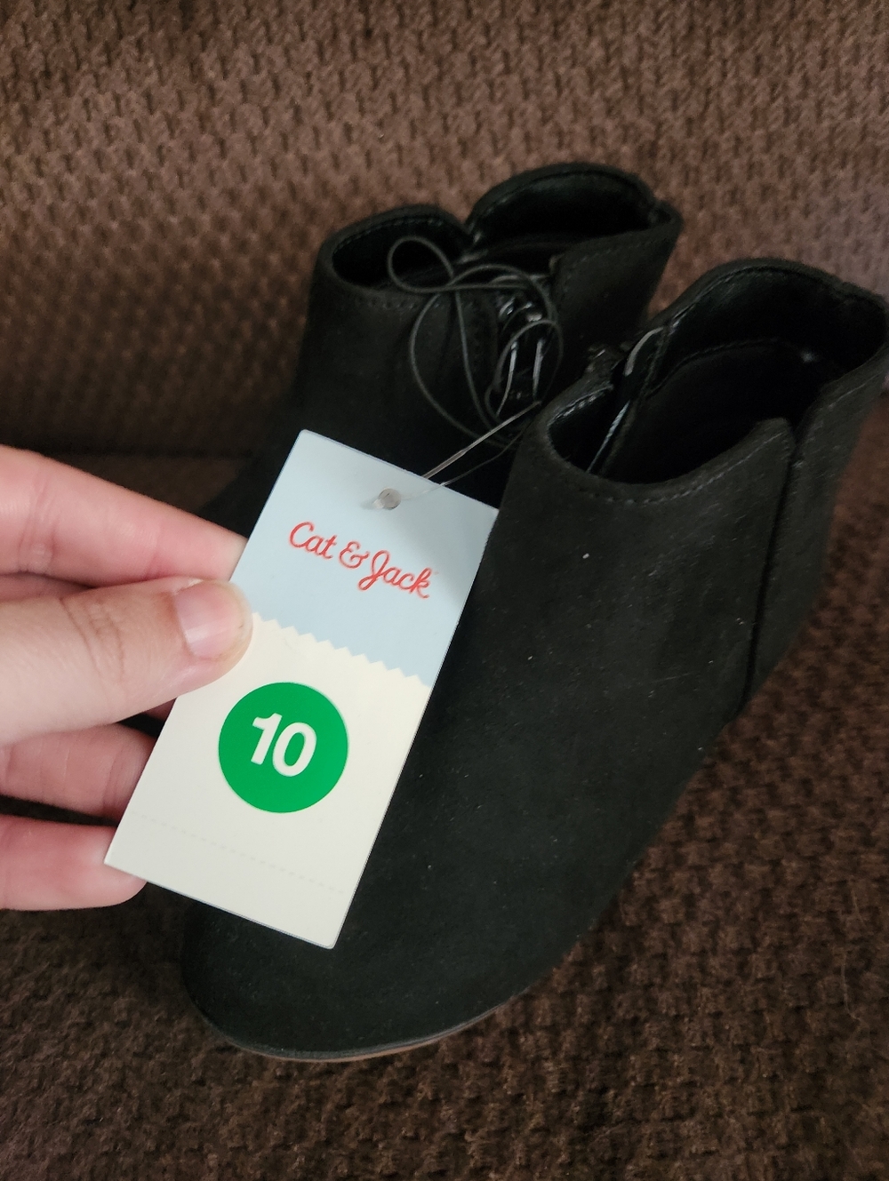 🎉 Girls Black Booties Size: 10 - Picture 3 of 4